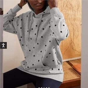 Boden Oversized Polka Dot Hoodie Sweatshirt Size 6